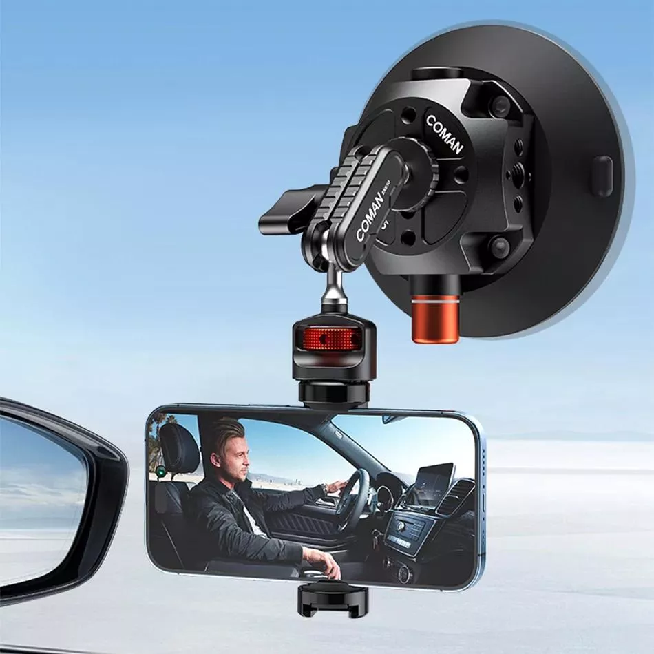 360° Adjustable Car Suction Cup Mount for Phones & Action Cameras - Image 2