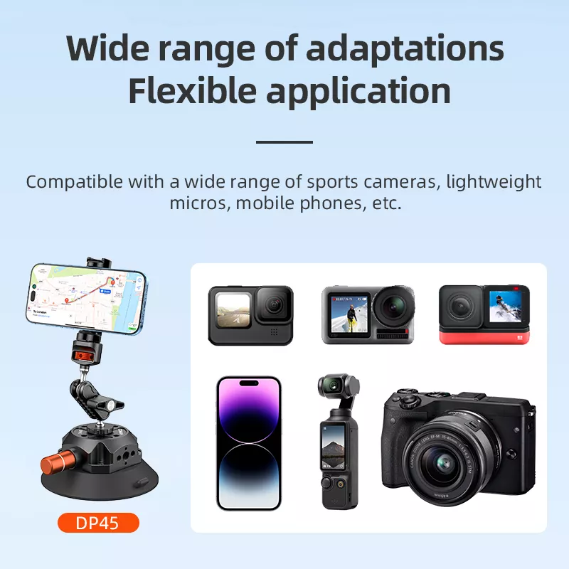 360° Adjustable Car Suction Cup Mount for Phones & Action Cameras - Image 7