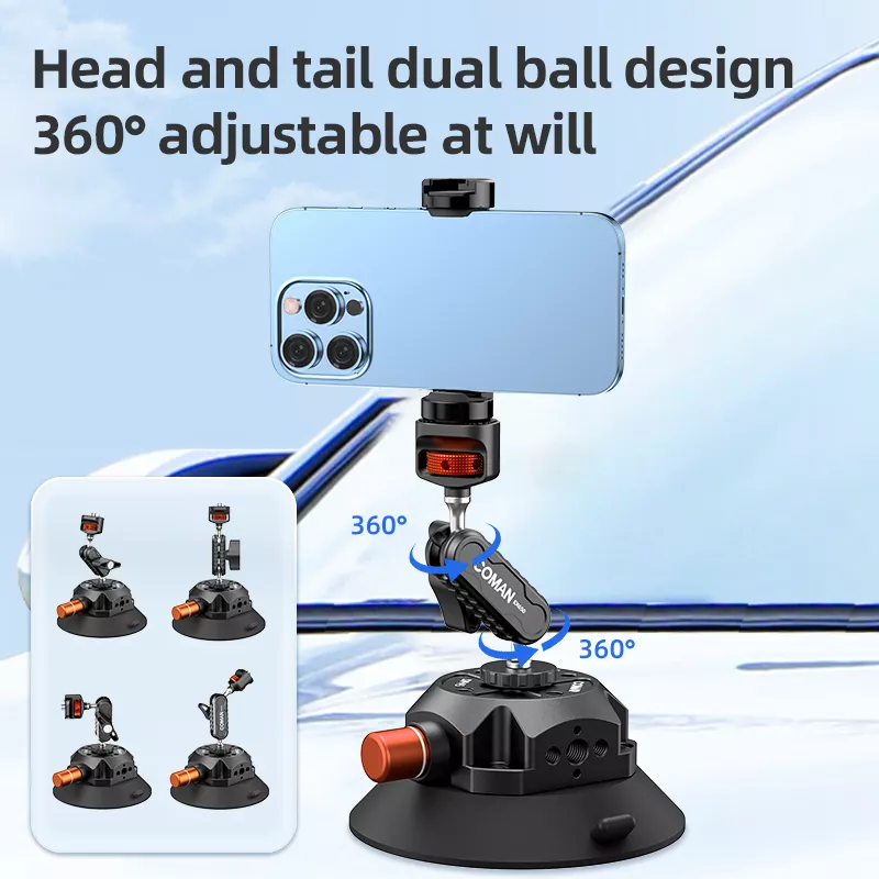 360° Adjustable Car Suction Cup Mount for Phones & Action Cameras - Image 5