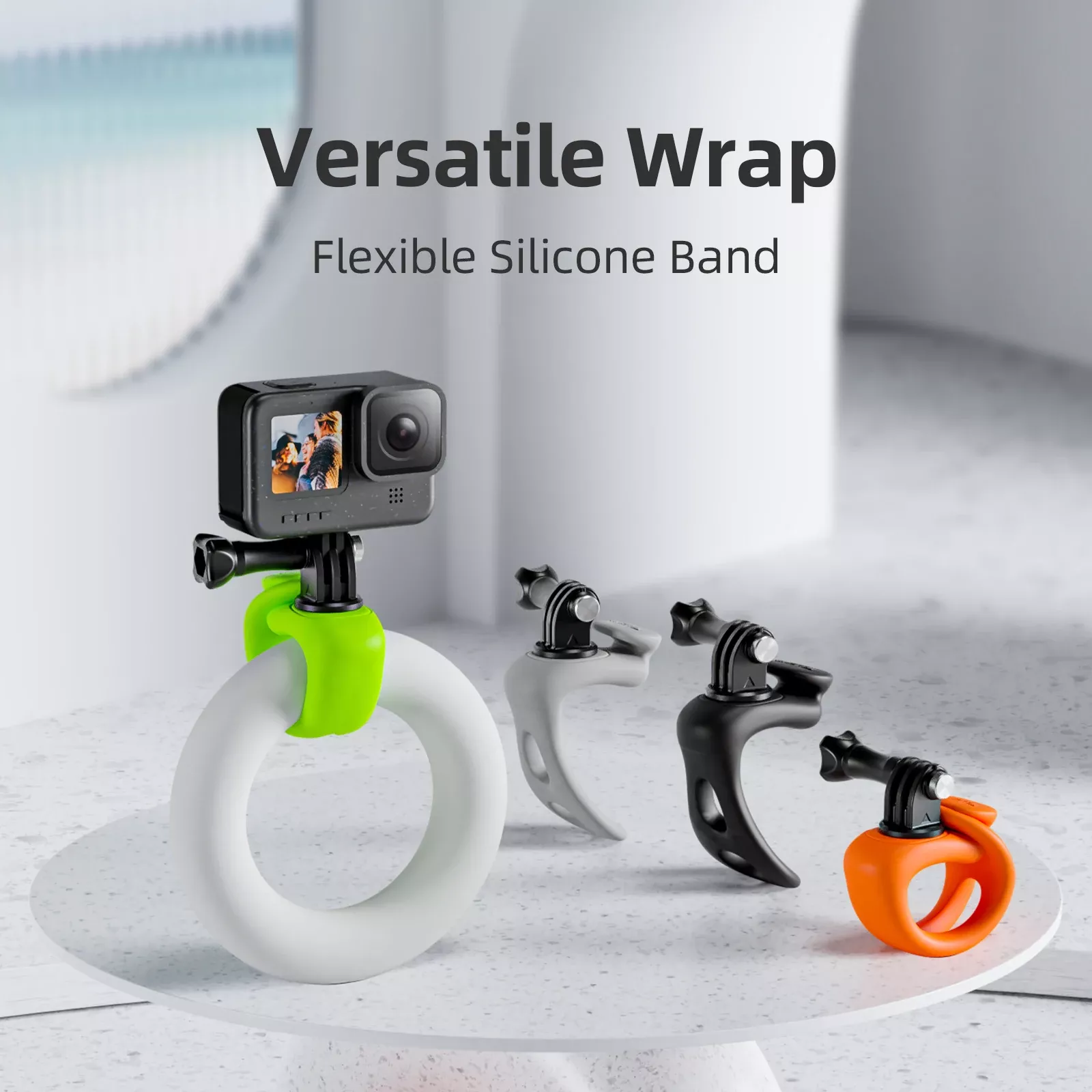 360° Rotatable Wrist Strap Mount with Adjustable Silicone Bracelet - Image 3