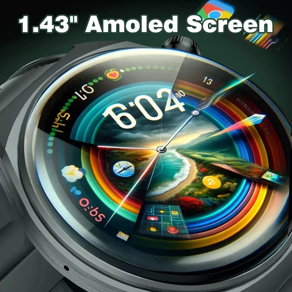 AMOLED Smartwatch with Bluetooth Calls, Heart Rate & Blood Pressure Monitor - Image 3
