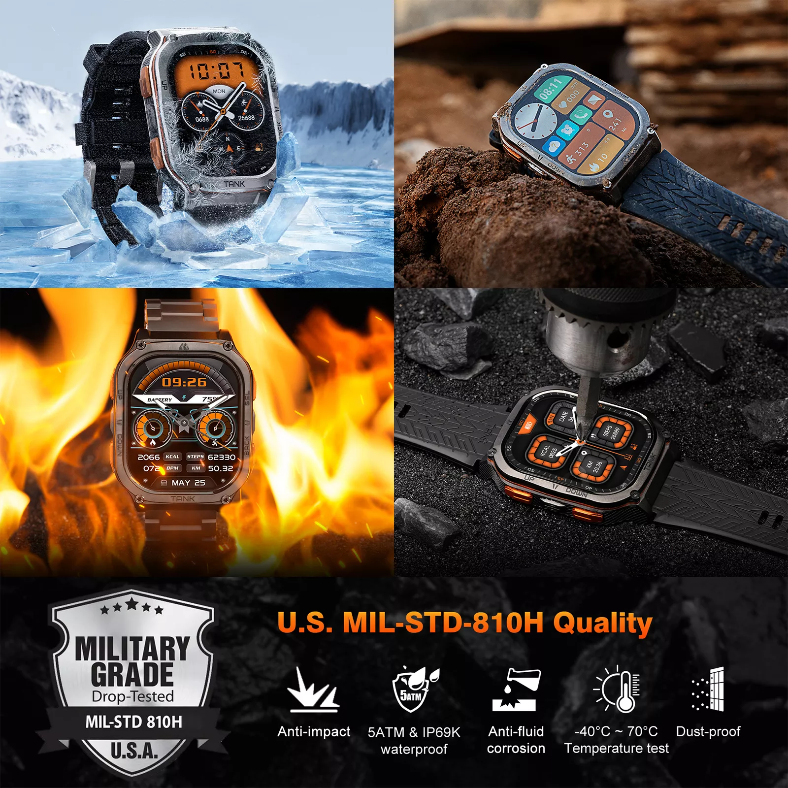 Military-Grade GPS Ultra Smartwatch for Rugged Adventures - Image 6