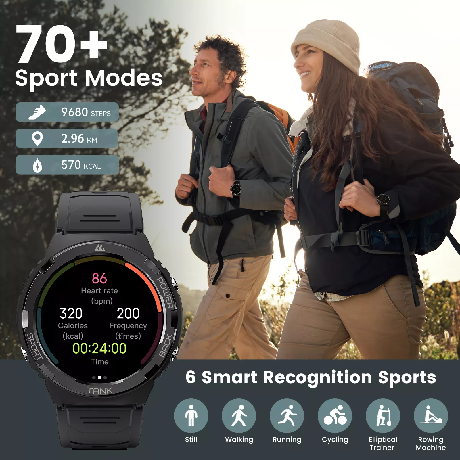 Rugged Military-Grade Waterproof Smartwatch - Image 2