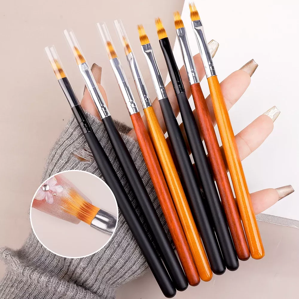 4PCS DIY Gradient Nail Brush Set - 3D Acrylic UV Gel Builder Manicure Tools - Image 4