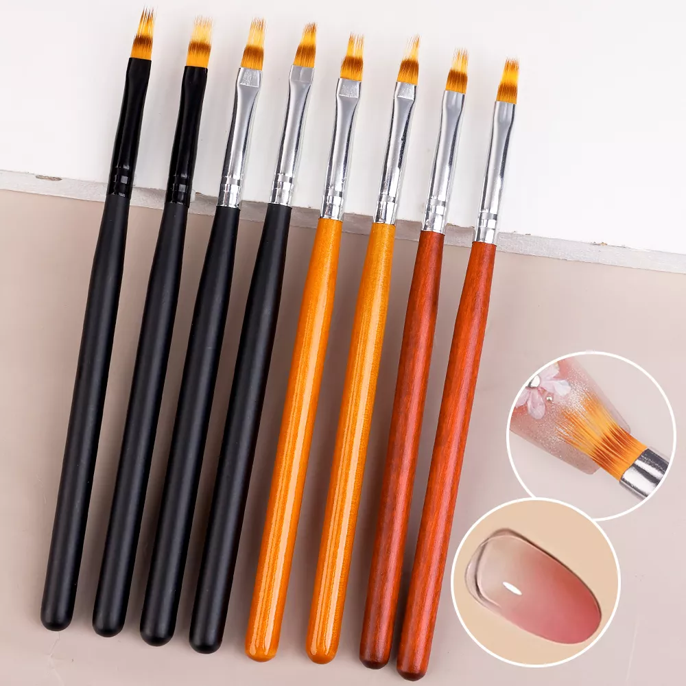 4PCS DIY Gradient Nail Brush Set - 3D Acrylic UV Gel Builder Manicure Tools - Image 2