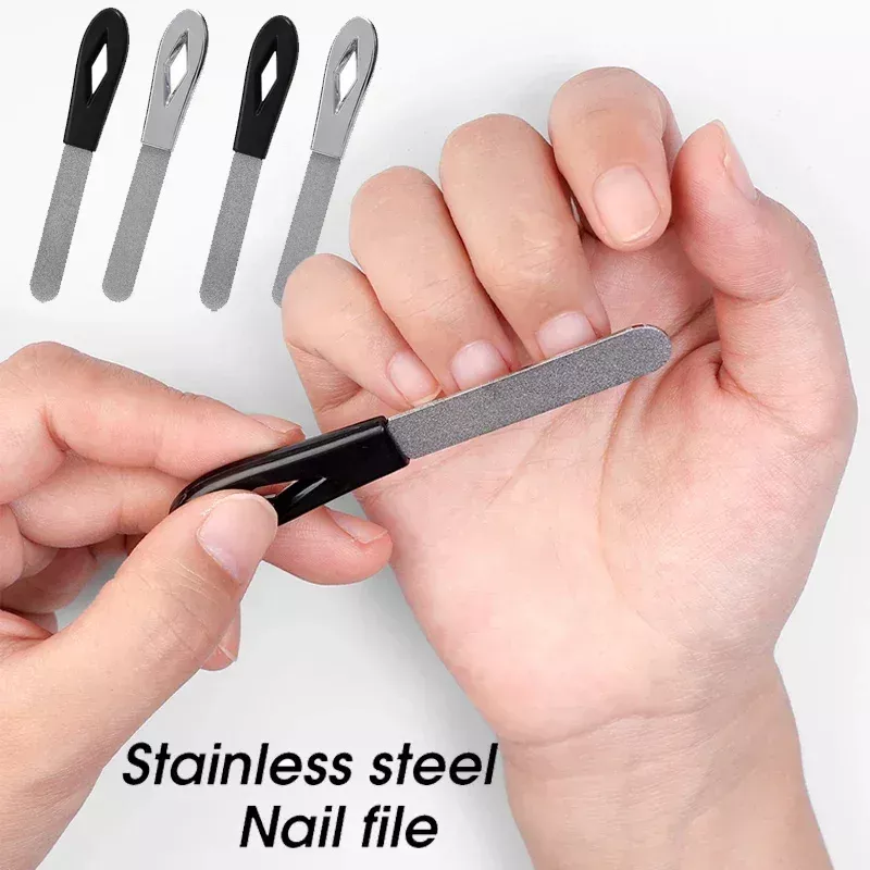 Professional Stainless Steel Double-Sided Nail File 2PCS - Image 2