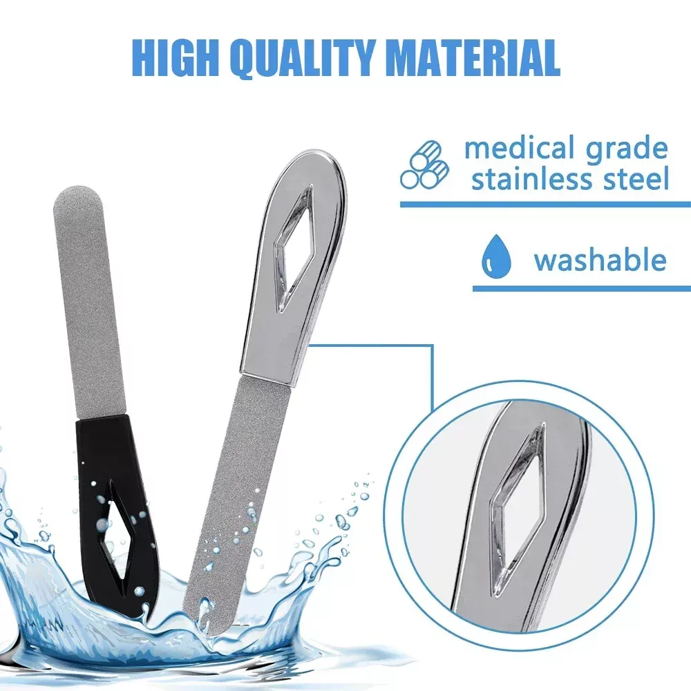 Professional Stainless Steel Double-Sided Nail File 2PCS - Image 5