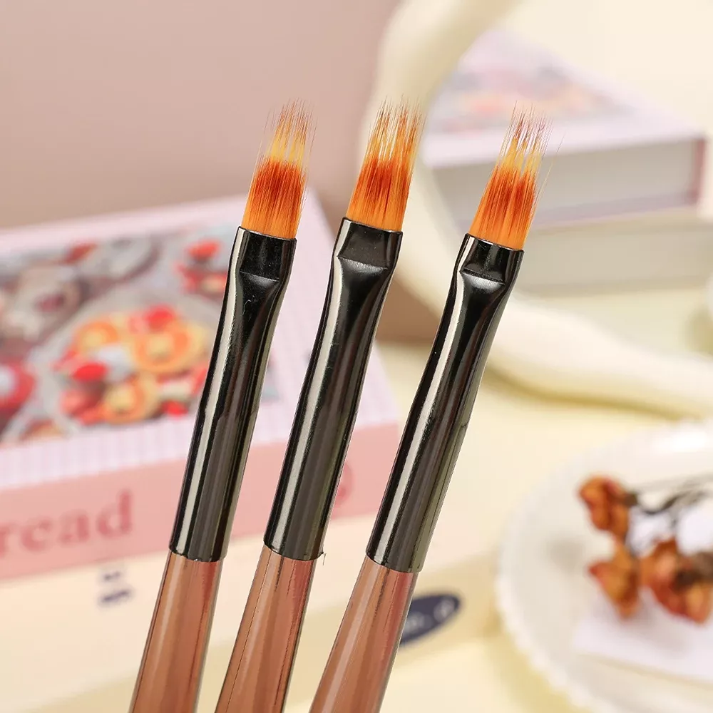 Double-End Nail Art Liner Brush with Microfiber Wool for DIY Gel Nail Art - Image 4
