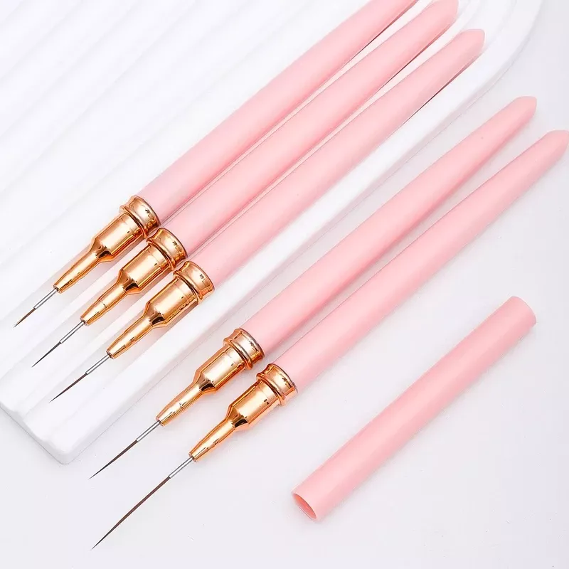 5 Pcs Nail Art Liner Brushes Set – Professional UV Gel & Acrylic Painting Tools - Image 2