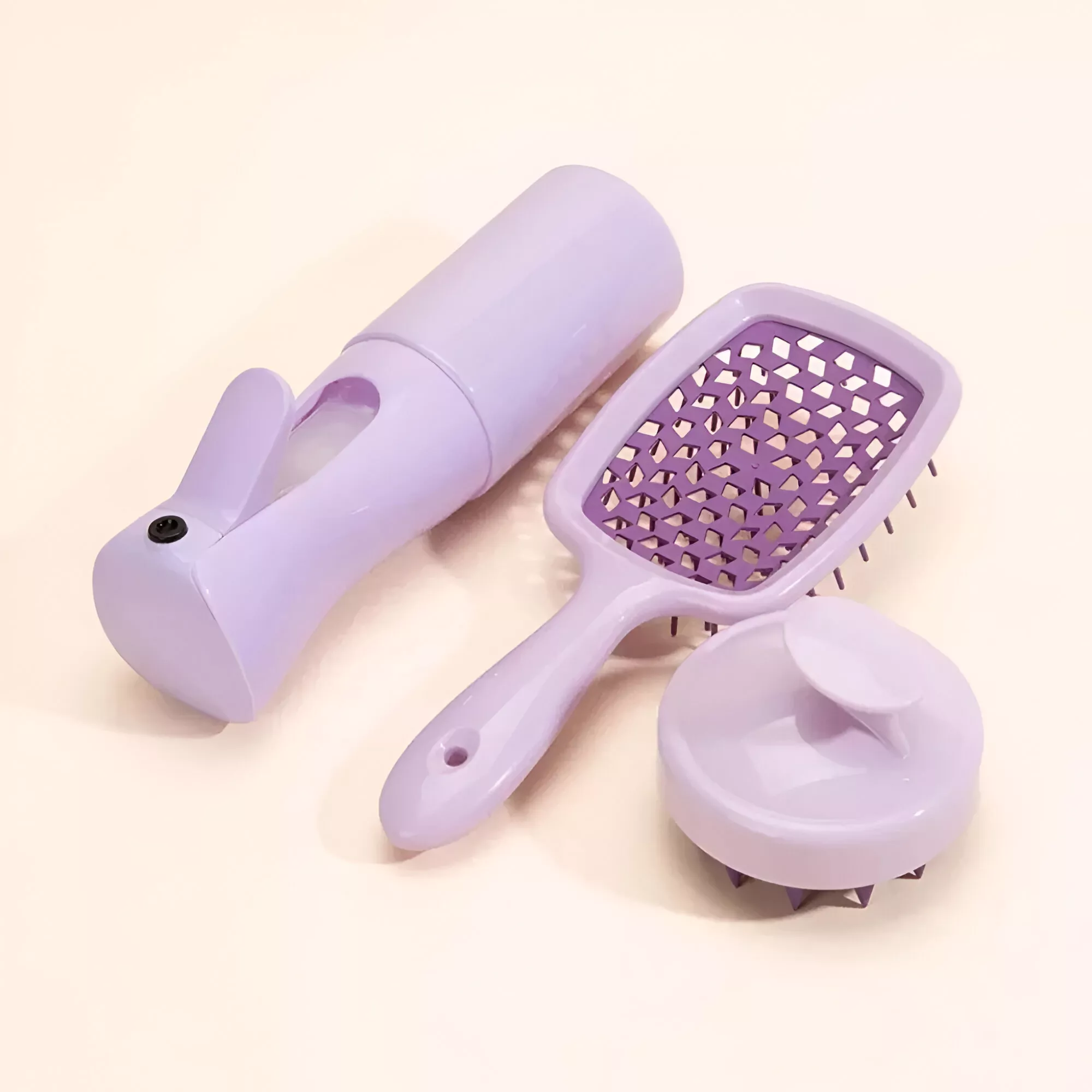 4Pcs Silicone Scalp Massage & Hair Detangling Comb Set for Salon & Home Use - Image 4