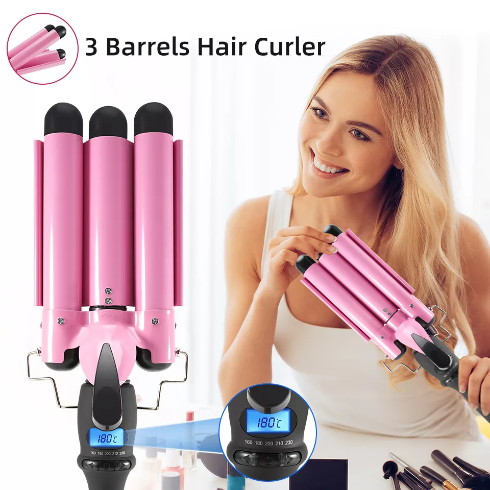 3-Barrel Electric Hair Curling Iron - Image 2