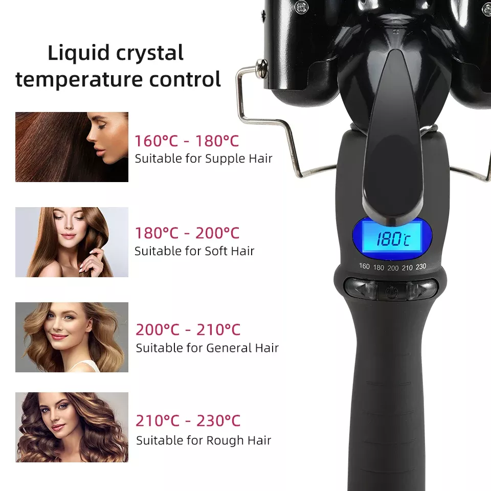 3-Barrel Electric Hair Curling Iron - Image 4