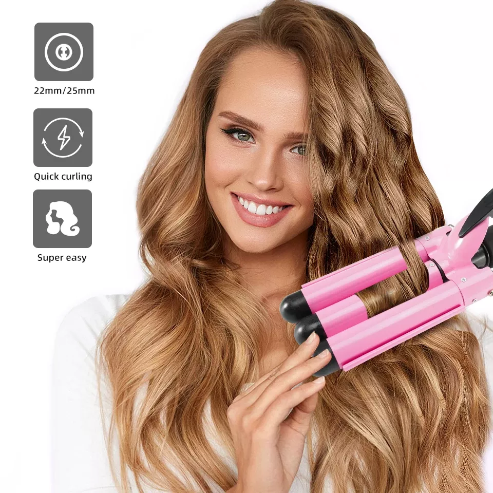 3-Barrel Electric Hair Curling Iron - Image 3