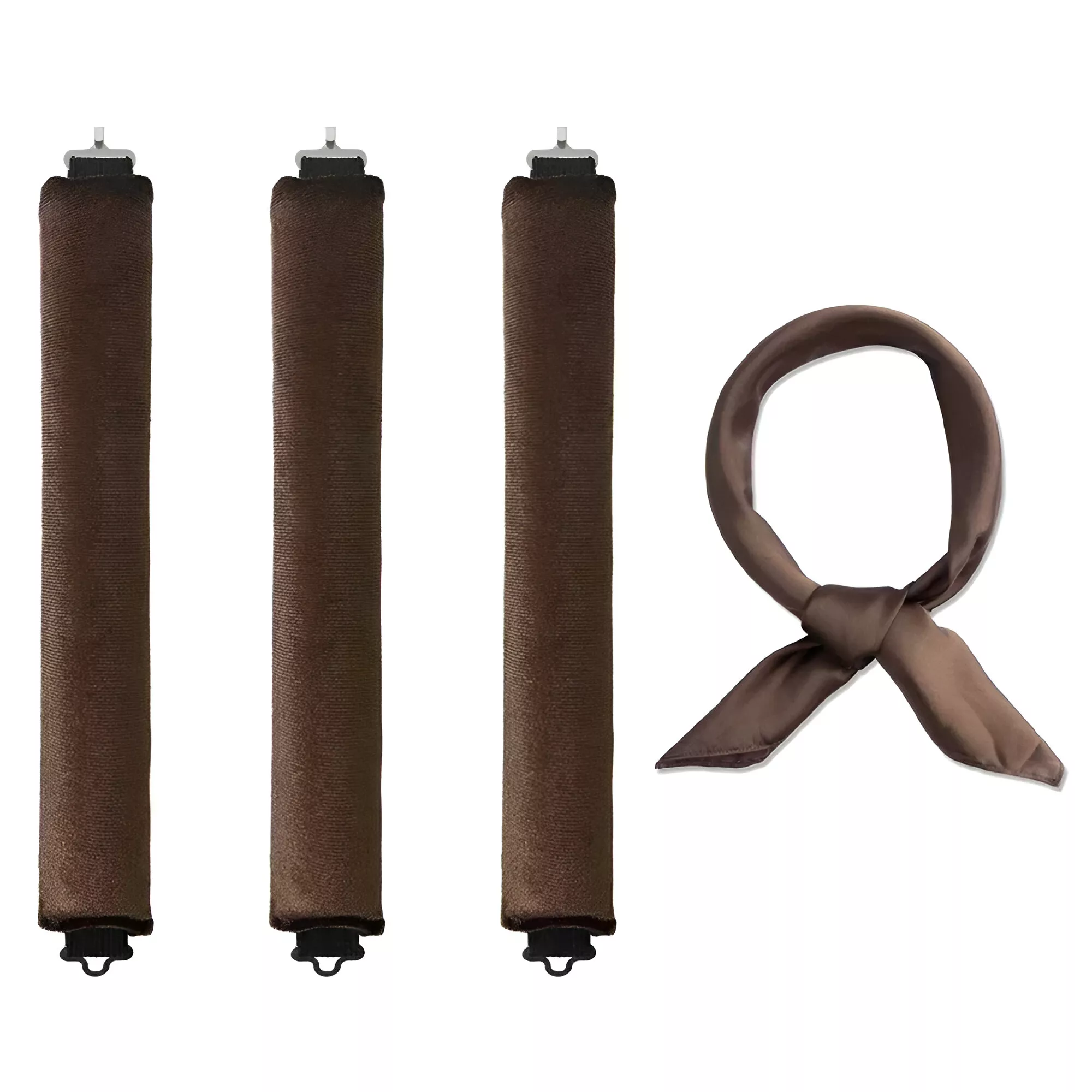 Heatless Hair Curler Soft Velvet Overnight Curling Rod Headband with Scarf - Image 4