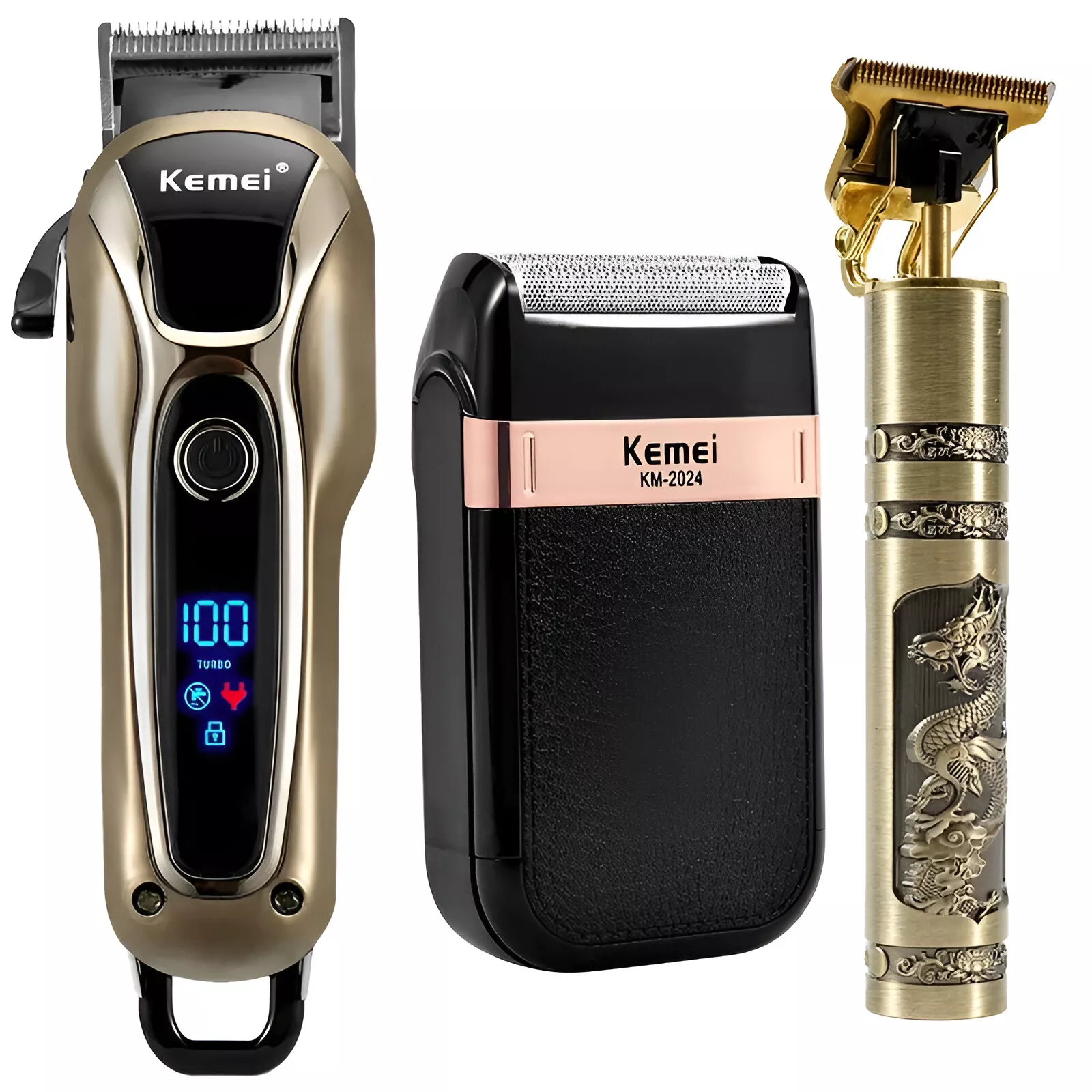 Professional Cordless Gold Hair & Beard Trimmer for Men