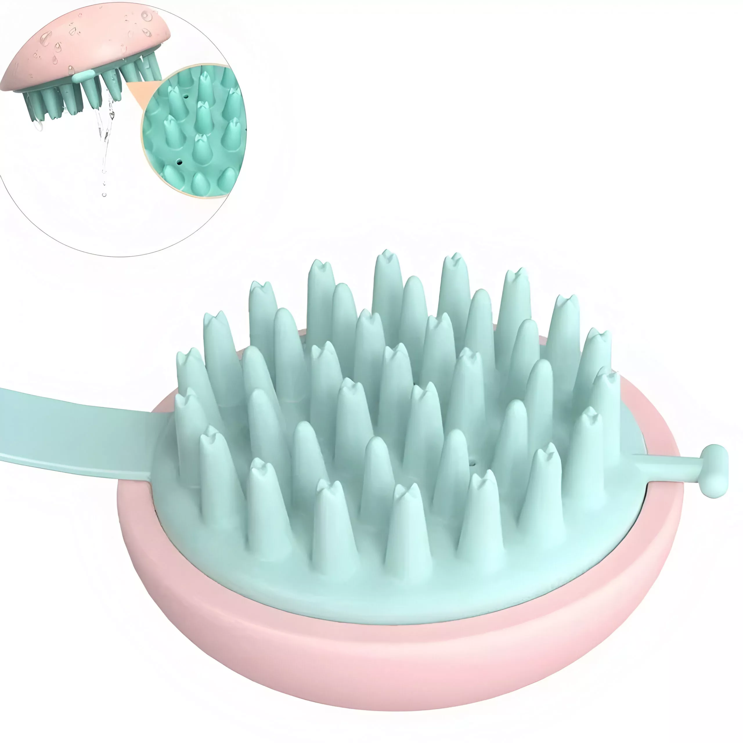 Silicone Shampoo Brush Scalp Massager & Body Scrubber for Wet & Dry Use - Image 6