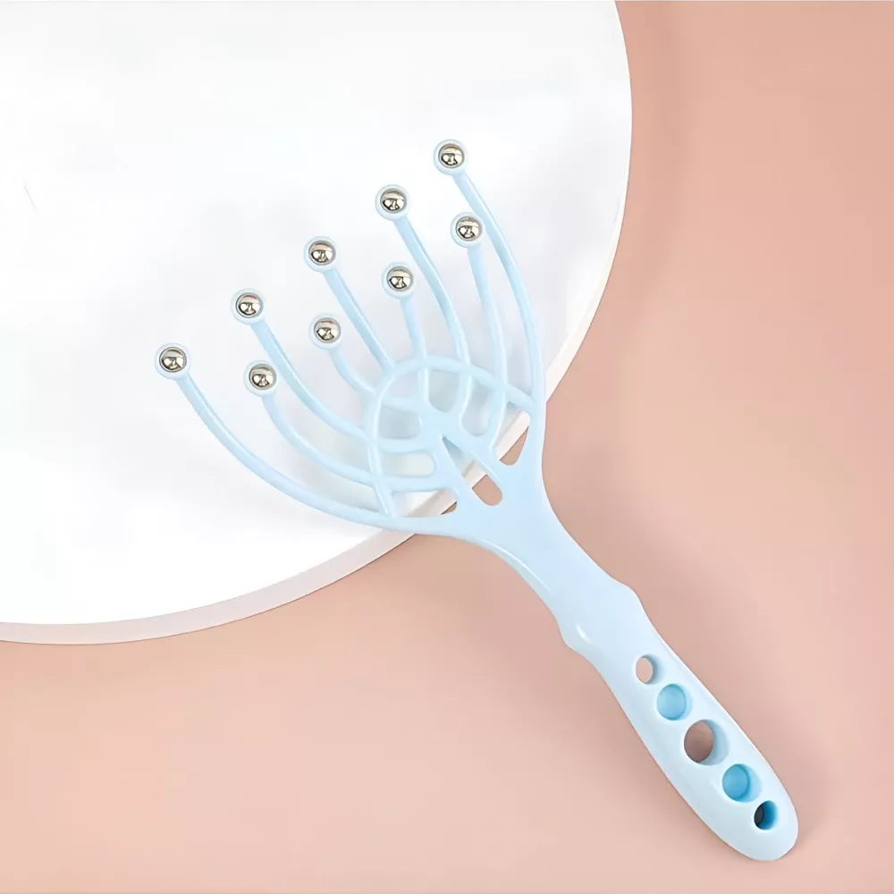 9 Claws Head Massager with Steel Balls – Scalp and Body Relaxation Comb - Image 5