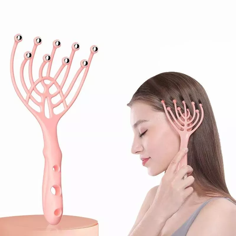 9 Claws Head Massager with Steel Balls – Scalp and Body Relaxation Comb