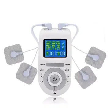 12 Mode TENS EMS Machine with 4 Electrode Pads for Pain Relief & Muscle Stimulation