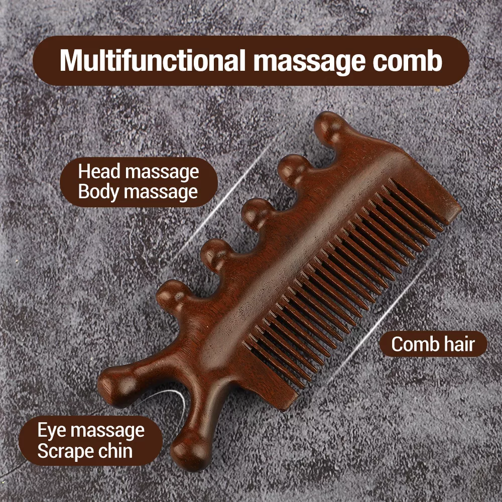 Natural Sandalwood Meridian Massage Comb - Image 6