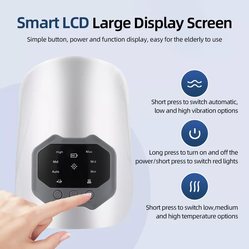 Wireless Heated Knee Massager with 3-Level Heating & Vibration Therapy - Image 7