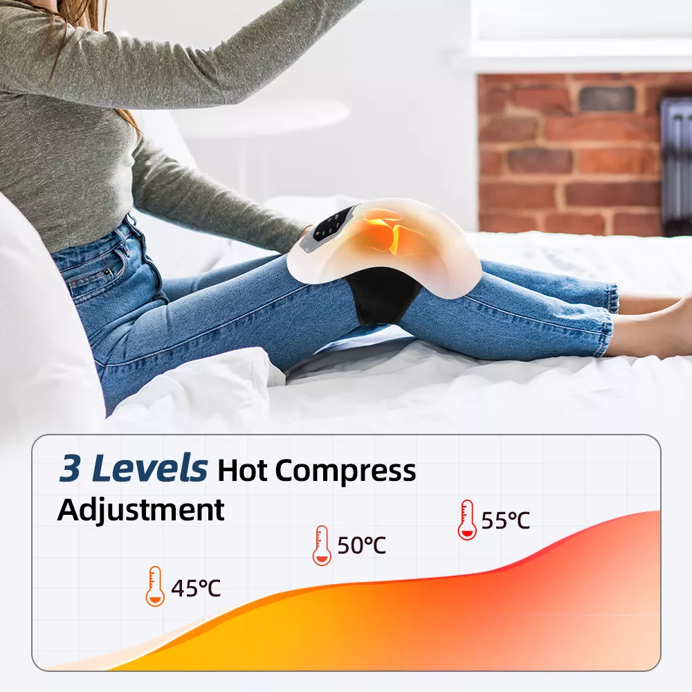 Wireless Heated Knee Massager with 3-Level Heating & Vibration Therapy - Image 3