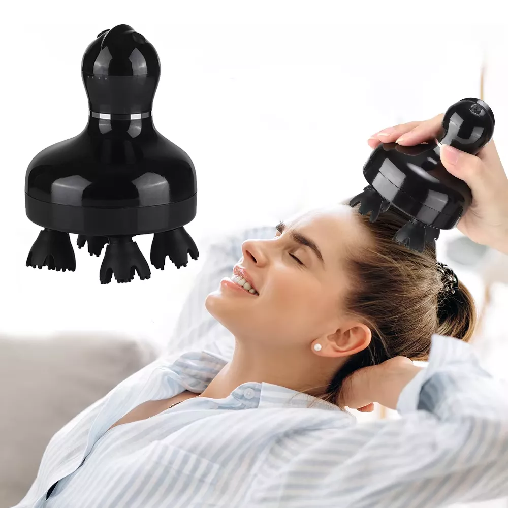 Electric Scalp Massager with TENS, EMS, Red Light & Vibration