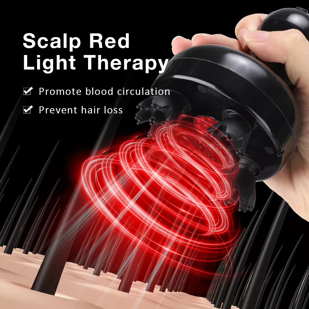 Electric Scalp Massager with TENS, EMS, Red Light & Vibration - Image 3
