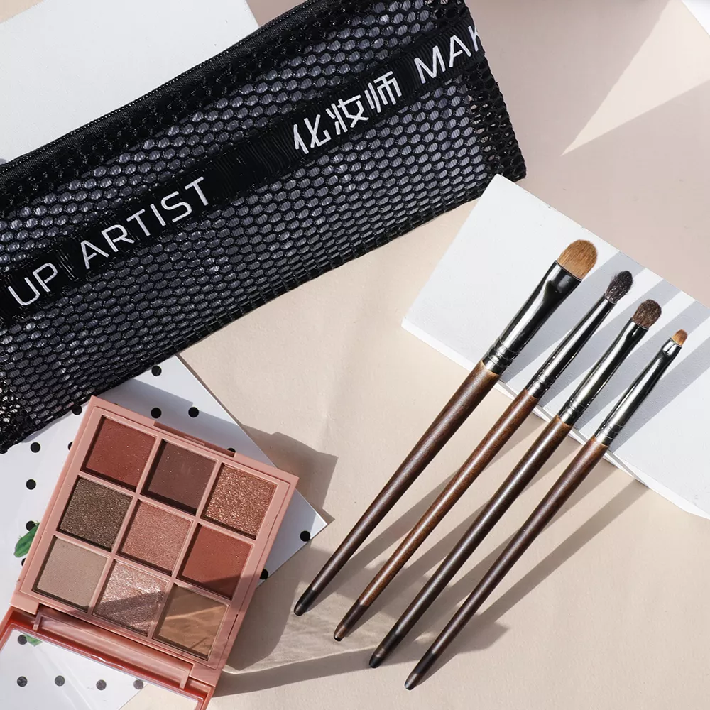Professional 4-Piece Eyeshadow Makeup Brush Set - Image 3