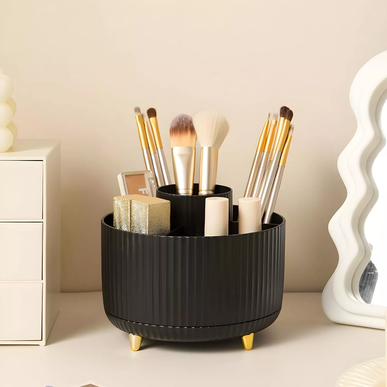360° Rotating Makeup Brush Holder