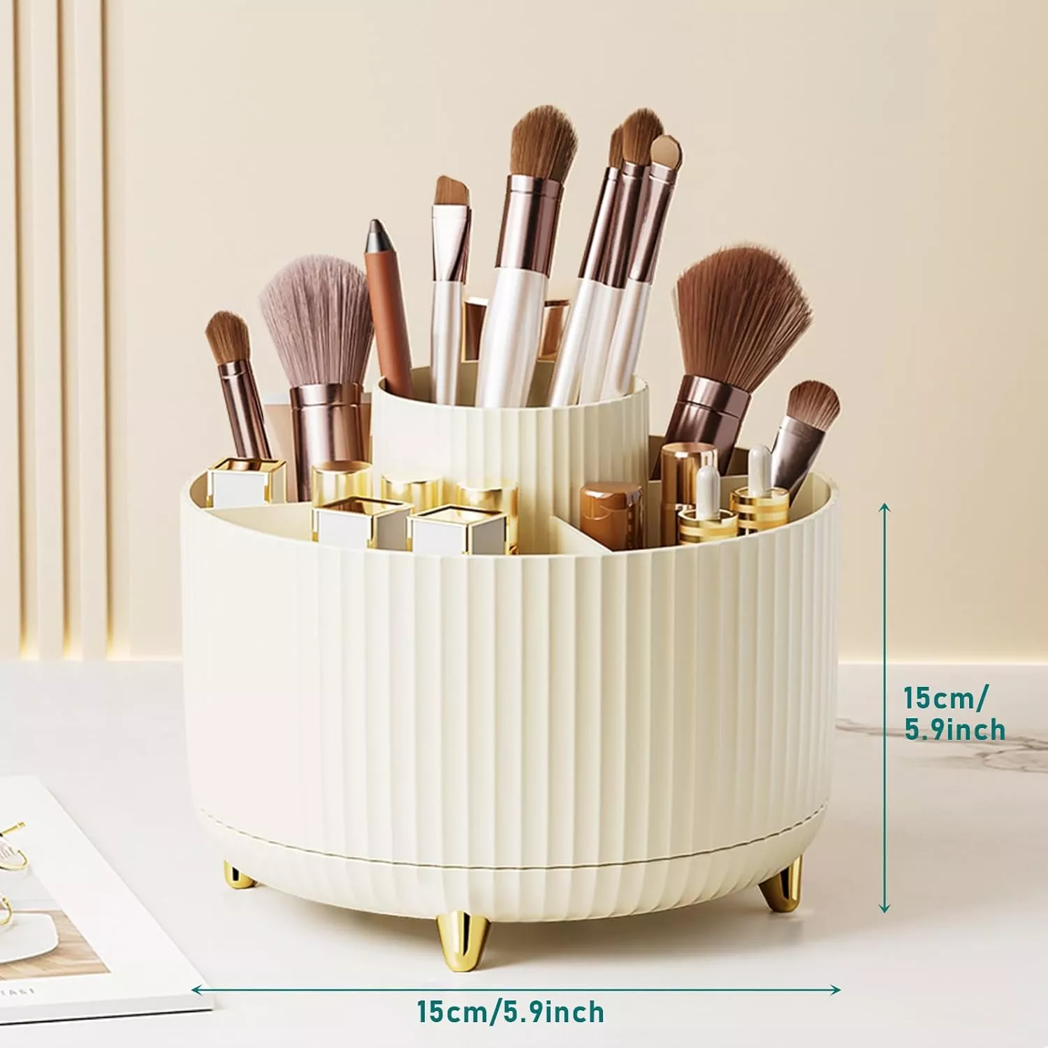 360° Rotating Makeup Brush Holder - Image 6