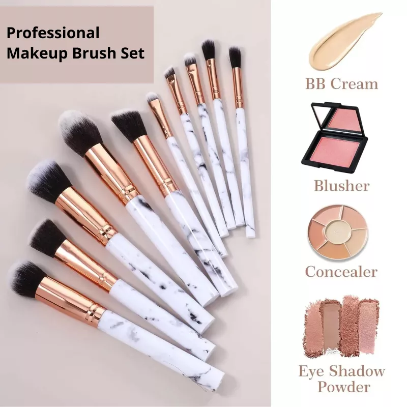 10-Piece Professional Makeup Brush Set - Image 2