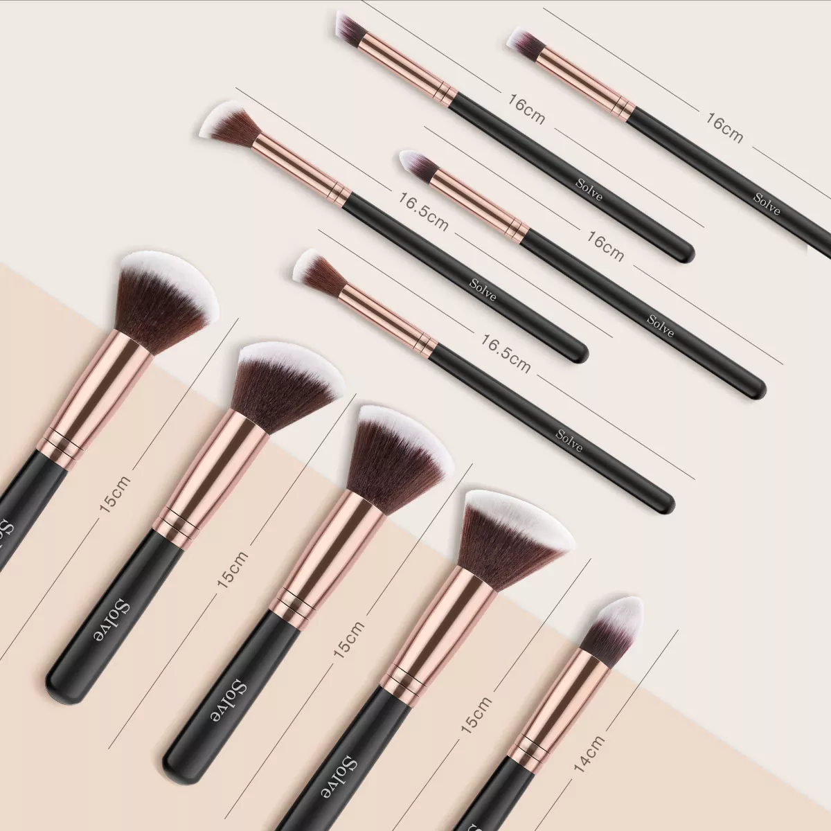10-Piece Professional Makeup Brush Set - Image 4