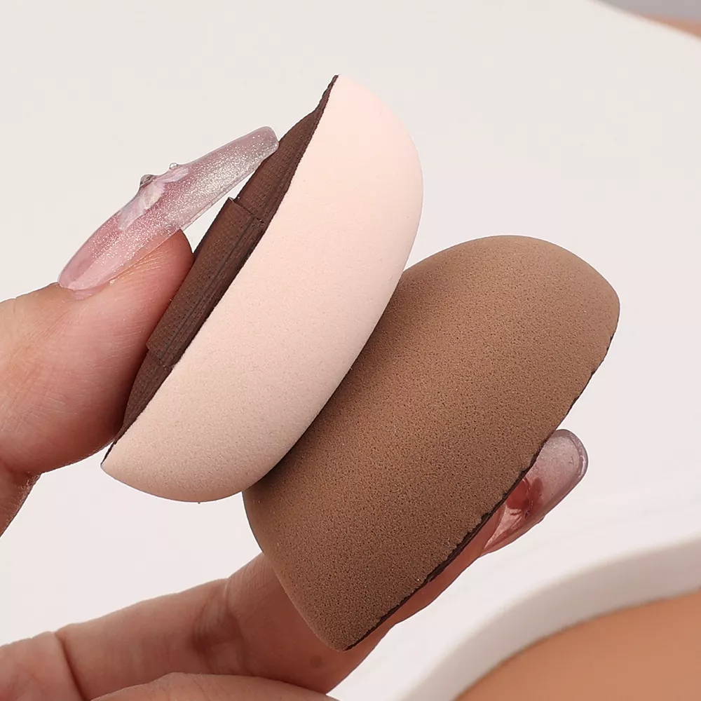 10PCS Mini Finger Cosmetic Puff Set - Soft Air Cushion Makeup Sponge for Foundation & Concealer - Image 7