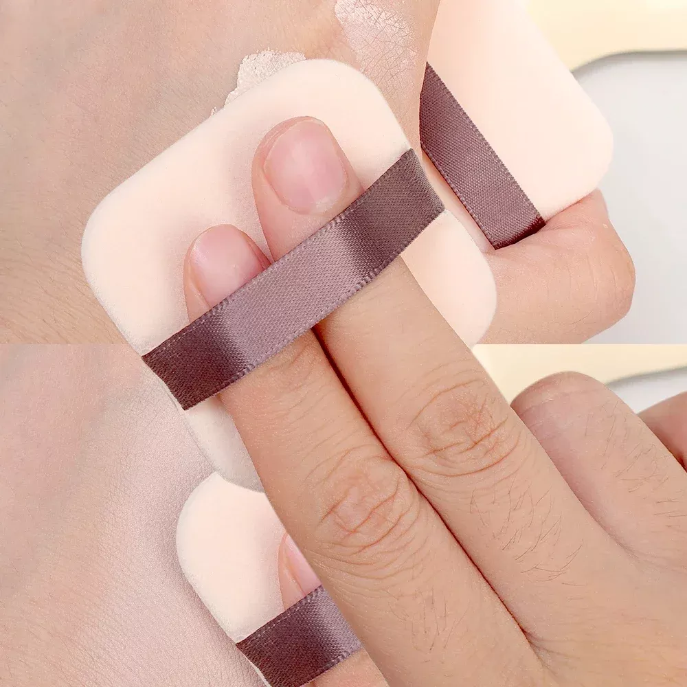 100PCS Soft Velvet Cosmetic Powder Puff - Wet & Dry Use for Flawless Foundation - Image 3