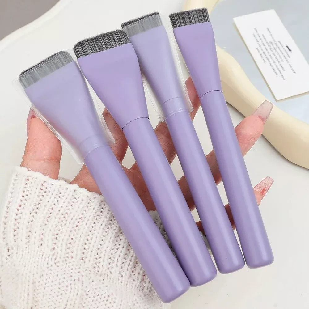 Ultra Thin Foundation Brush Set - 2PCS Soft Goat Hair Face Contouring Brushes