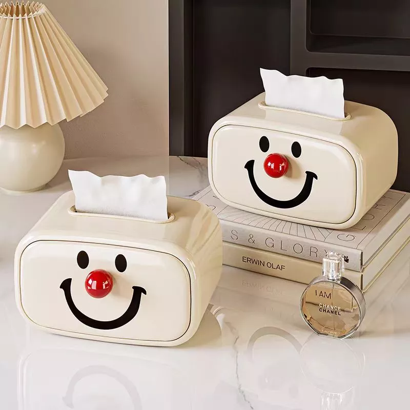 Smiling Face Tissue Box Cover - Image 2