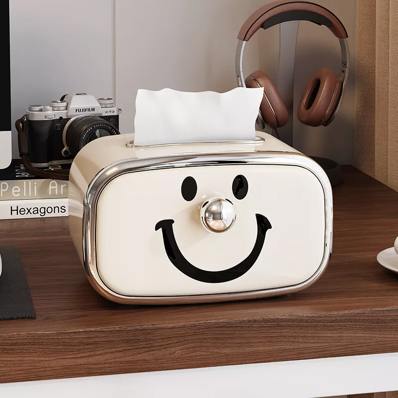 Smiling Face Tissue Box Cover - Image 3
