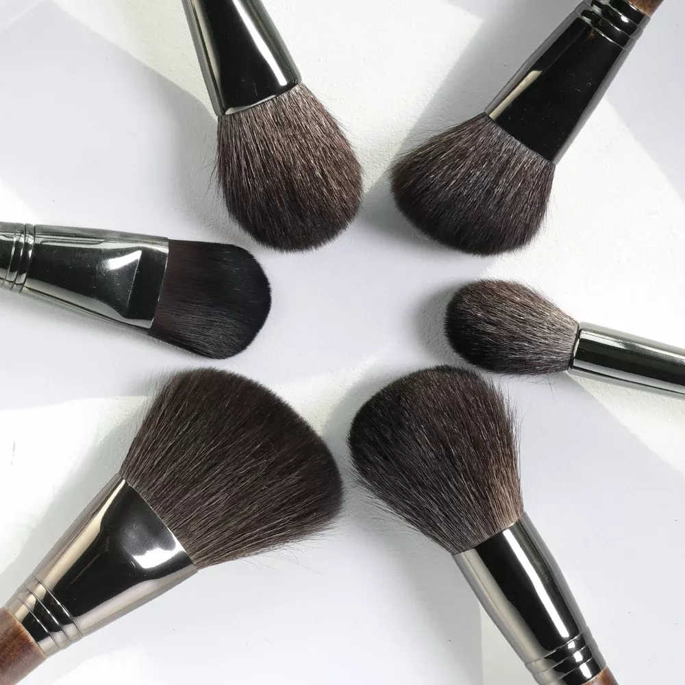 6-Piece Soft Goat Hair and Synthetic Makeup Brush Set - Image 8