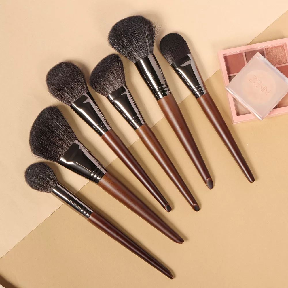 6-Piece Soft Goat Hair and Synthetic Makeup Brush Set - Image 7