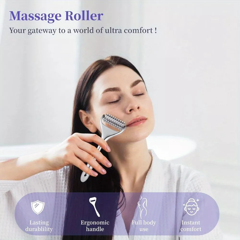 Face Massager Acupressure Roller for Neck, Arms, Legs, Feet & Face – Deep Tissue Skin Care Tool - Image 2