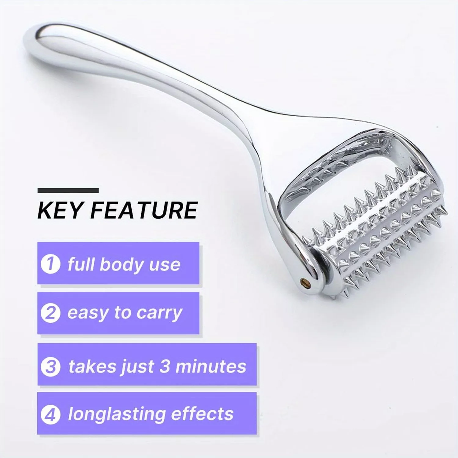 Face Massager Acupressure Roller for Neck, Arms, Legs, Feet & Face – Deep Tissue Skin Care Tool - Image 3