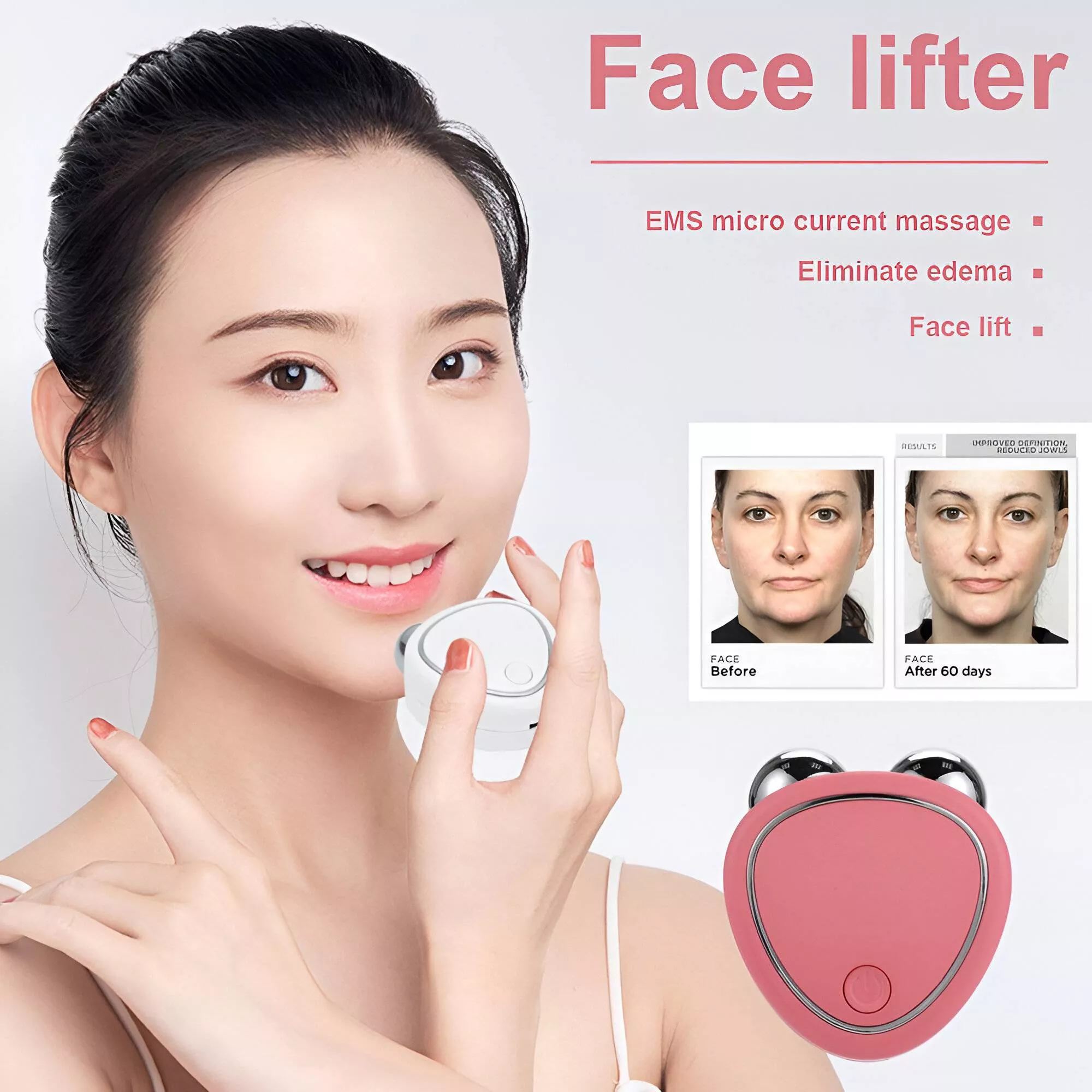 Electric Face Massager with Microcurrent & Sonic Vibration for Skin Tightening & Lifting - Image 2