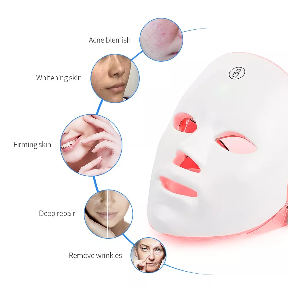 Rechargeable 7-Color LED Facial Mask for Skin Rejuvenation & Anti-Aging - Image 4