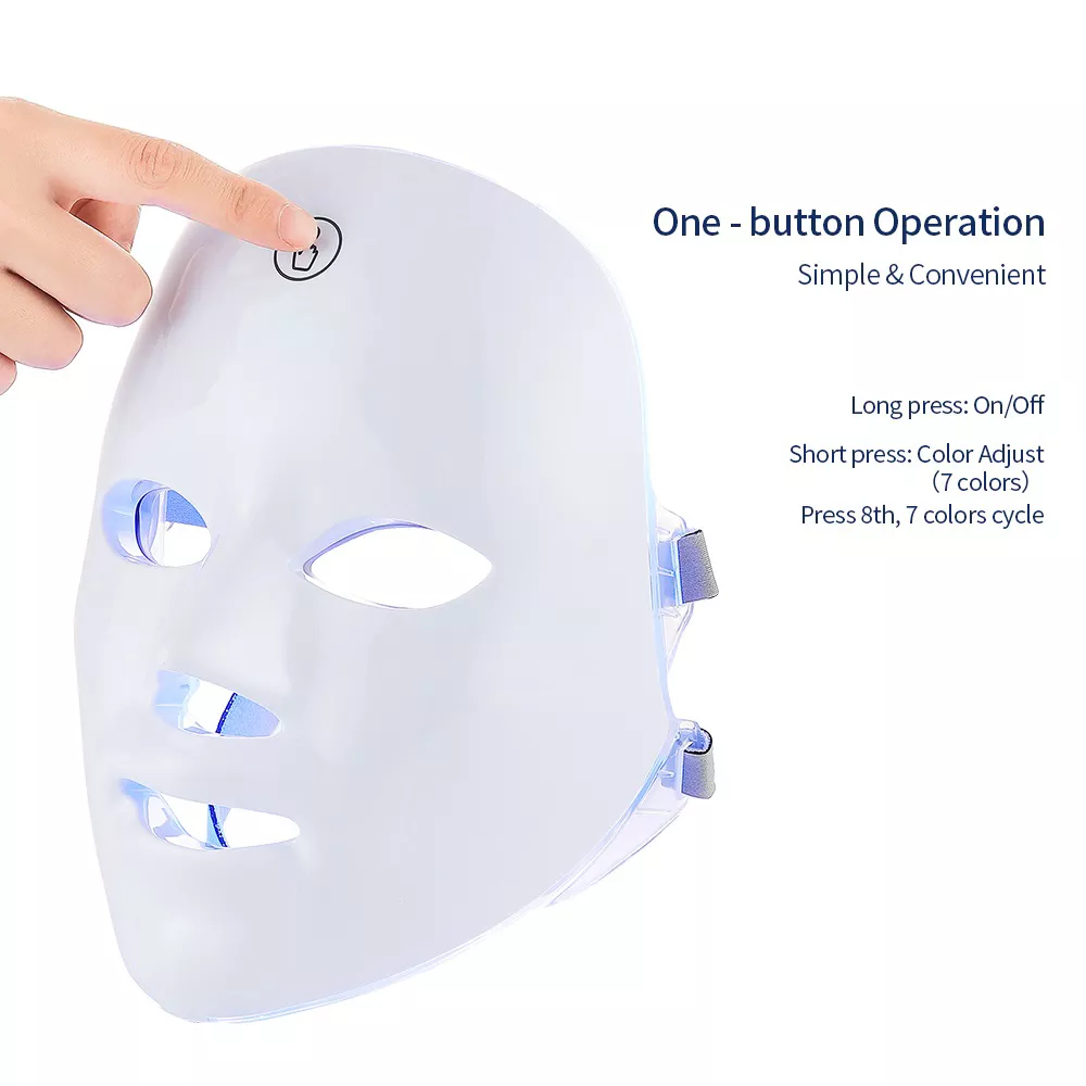 Rechargeable 7-Color LED Facial Mask for Skin Rejuvenation & Anti-Aging - Image 2