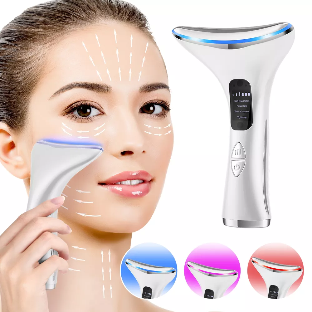 3-Color LED Neck Beauty Device with Microcurrent - Image 2