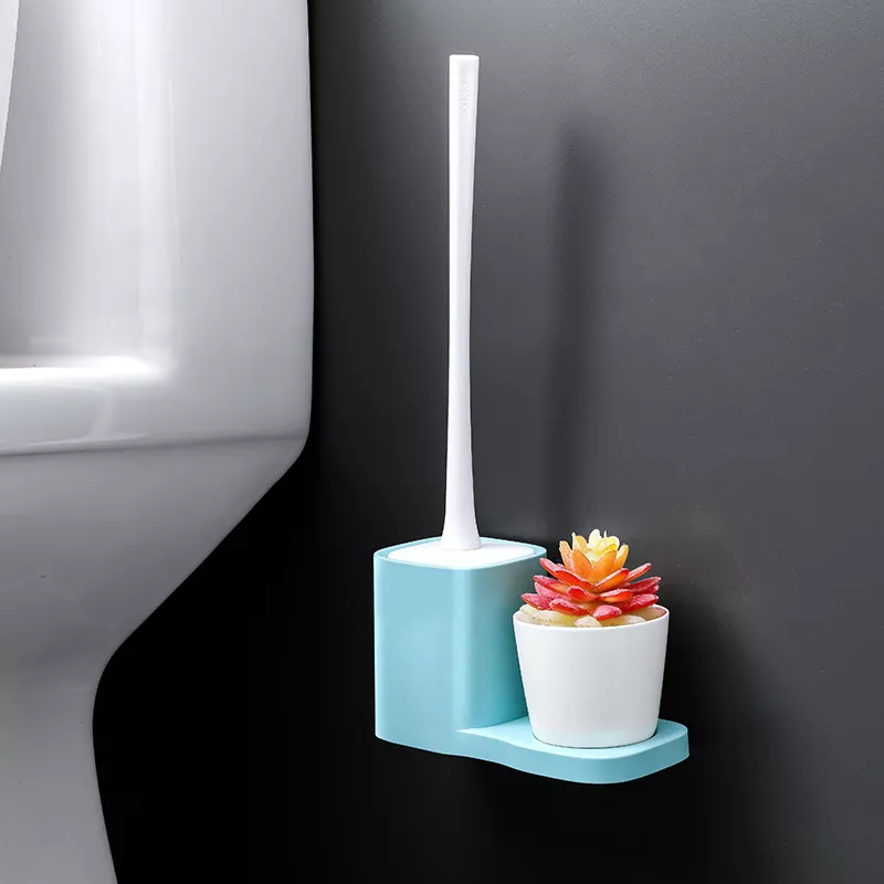 Wall-Mounted Toilet Brush with No Dead Corner Cleaning & Nail-Free Rack - Image 7