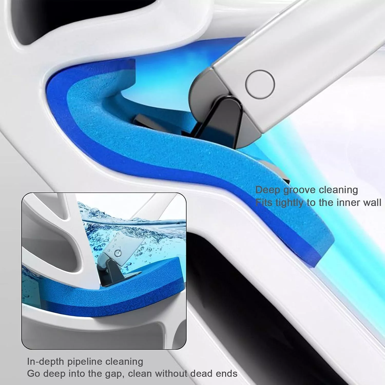 Wall-Mounted Disposable Toilet Cleaning Brush Set - Image 4