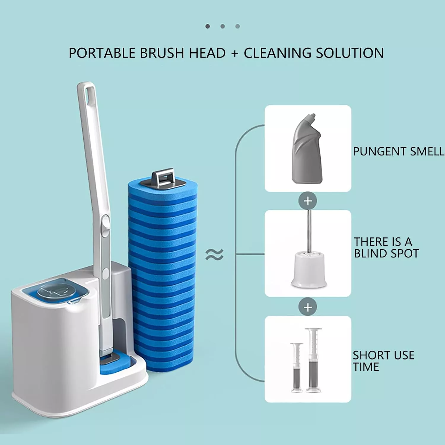 Wall-Mounted Disposable Toilet Cleaning Brush Set - Image 7