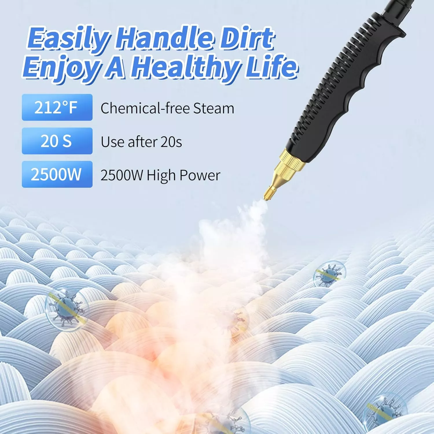 2500W Portable High-Pressure Steam Cleaner for Home and Car Cleaning - Image 5